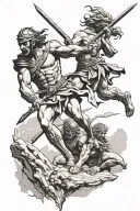 David Vs Goliath tattoo design idea