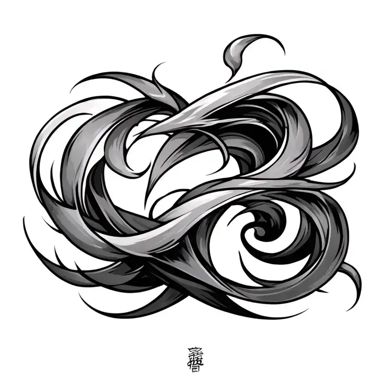 smoke sharp lines Japanese style tattoo tattoo design idea