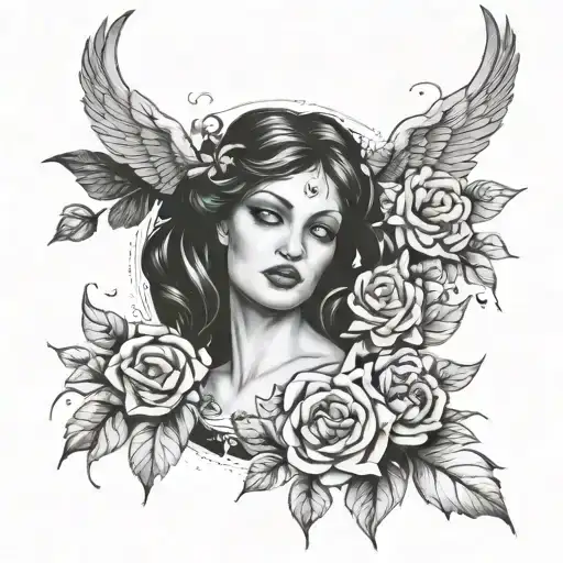 Persephone underworld tattoo tattoo design idea