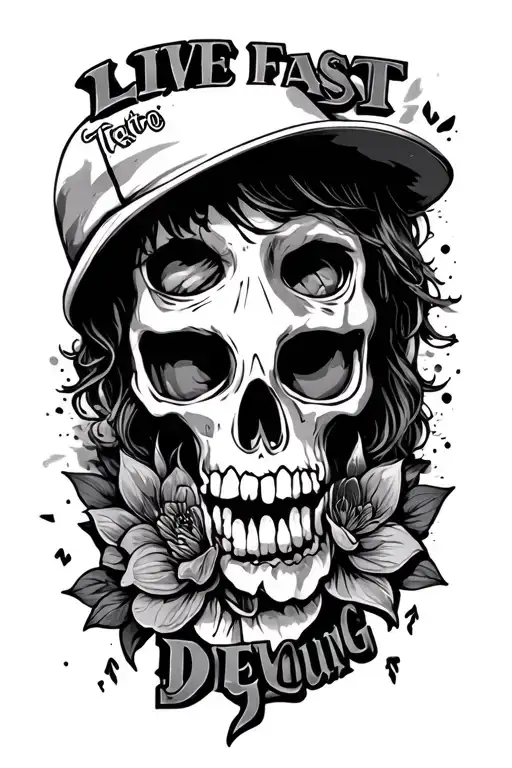 Live Fast Die Young tattoo design idea