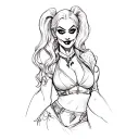 harley quinn tattoo design idea