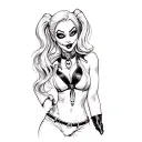 harley quinn tattoo design idea