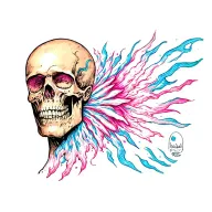 a tattoo that anatomically traces muscles that is inspired by rave psychedelic trip dreams for someone with depression tattoo design idea