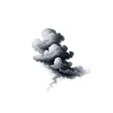 Coverup Clouds and Smoke tattoo design idea