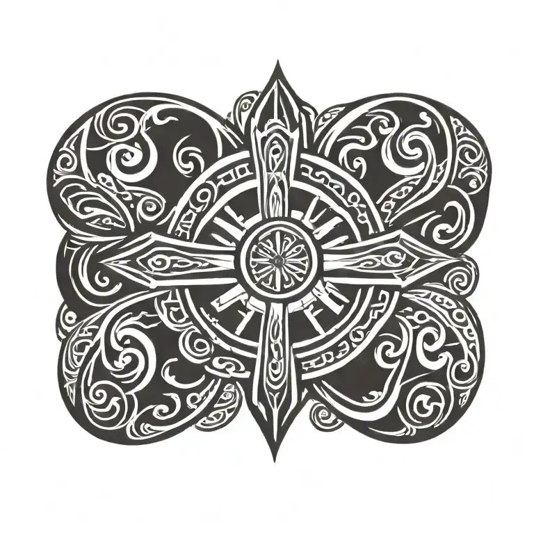 Ethiopian cross tattoo design idea