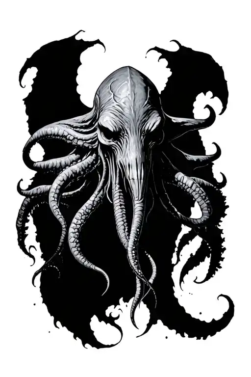 Cthulhu Lovecraft Skyrim Hermeus of the Sea tattoo design idea