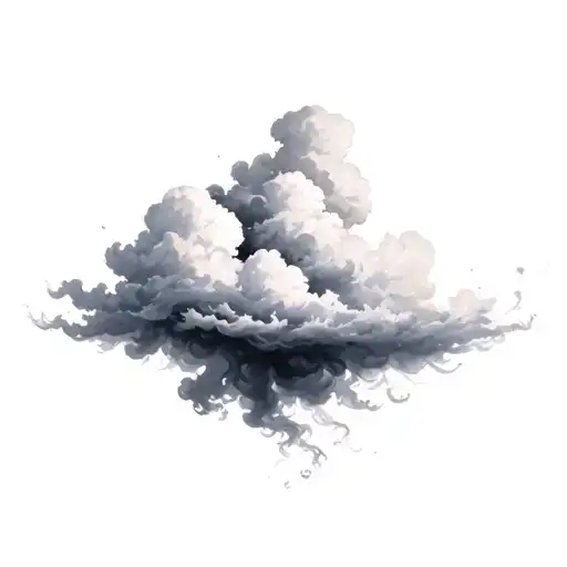 Coverup Clouds and Smoke tattoo design idea