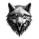 Wolf And Eagle tattoo design idea