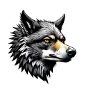 Wolf And Eagle tattoo design idea