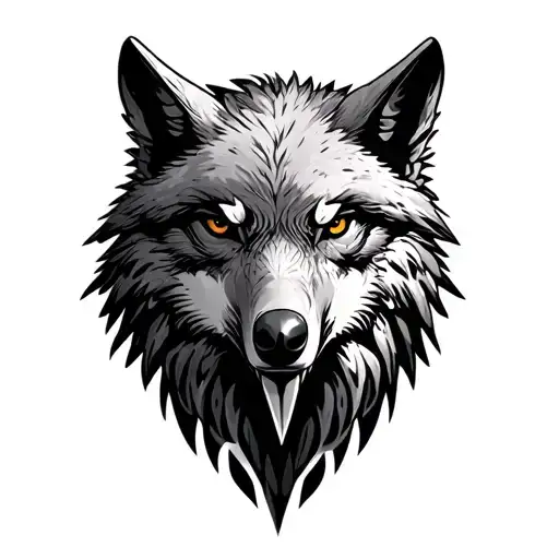Wolf And Eagle tattoo design idea