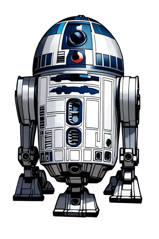 Simple Star Wars r2d2 tattoo design idea