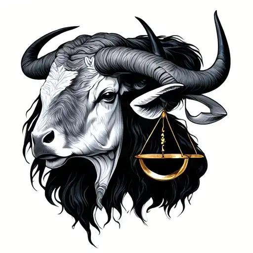 Taurus And Libra tattoo design idea