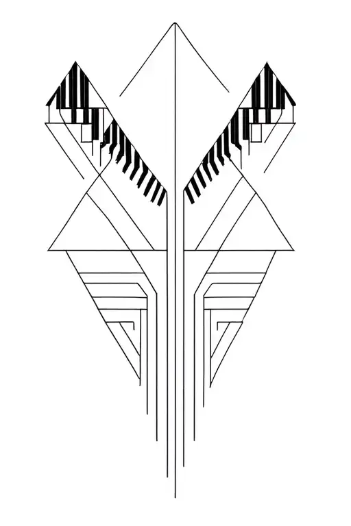 synthesizer cirquit geometric design tattoo design idea