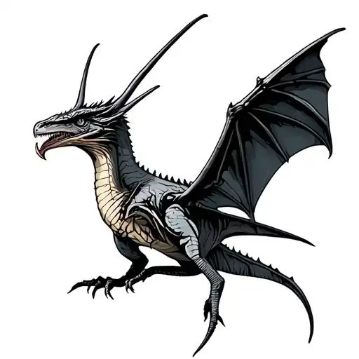 Pterodactyl back tattoo tattoo design idea