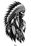 native Cherokee tribal sleeve tattoo design idea
