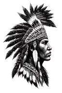 native Cherokee tribal sleeve tattoo design idea