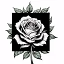 rose with word slave hidden  tattoo design idea