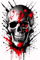 skull creepy tattoo design idea