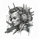 Cyberpunk Edgerunner tattoo design idea