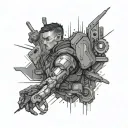 Cyberpunk Edgerunner tattoo design idea