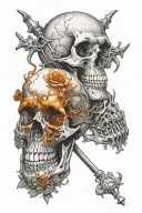 alchemy, as above so below, no skull, medievil  tattoo design idea