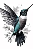 humming-bird tattoo design idea