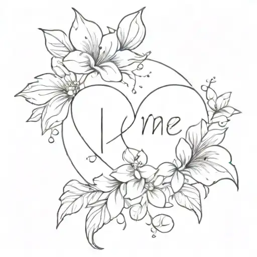 Alexandra love me more tattoo design idea