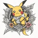Pikachu tattoo design idea
