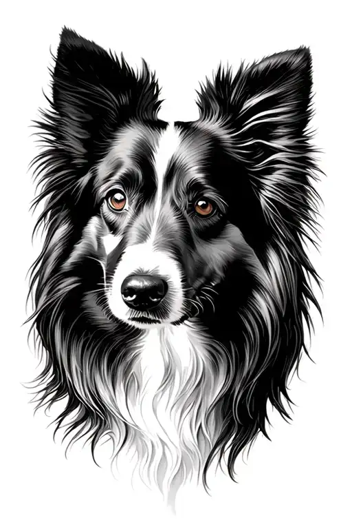 Shetland sheepdog tattoo design idea