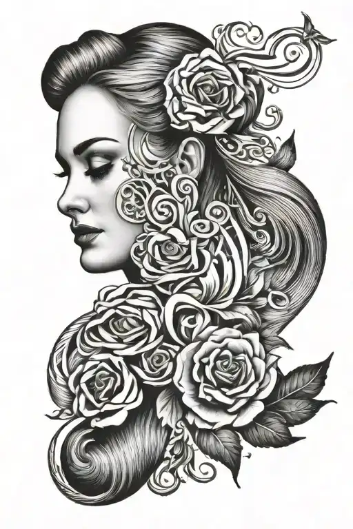 Adele tattoo design idea