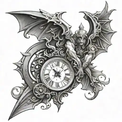 chronos tattoo design idea