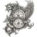 chronos tattoo design idea