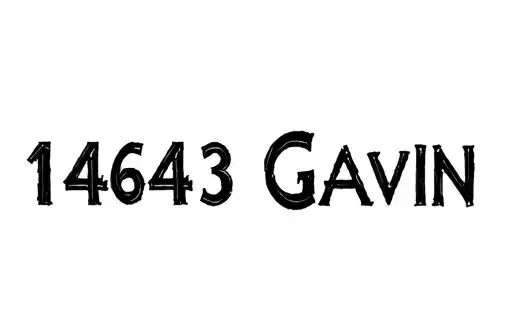"14643 Gavin" tattoo design idea