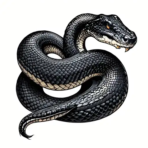 the jormundgan snake tattoo design idea