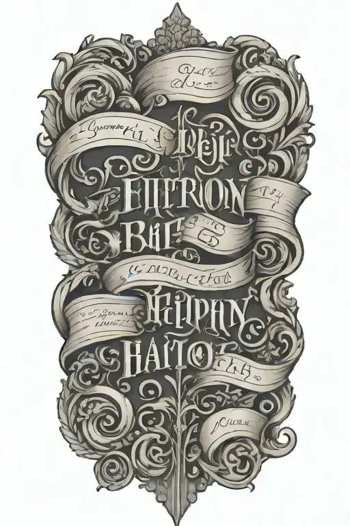 bible verse written tattoo design idea