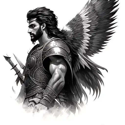 rostam  and rakhs persian warrior tattoo design idea