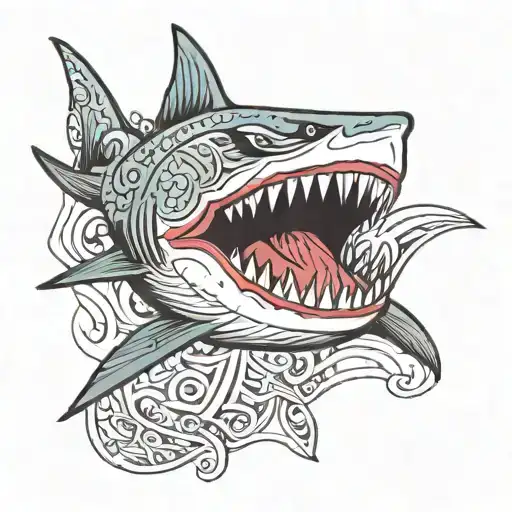 a new tattoo to cover a tribal shark in the foot tattoo design idea