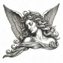 Aphrodite descending from the sky tattoo design idea