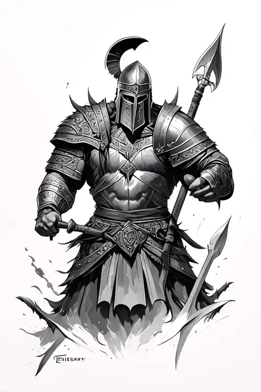 Spartan Warrior, Knight, Viking Warrior, Samuri tattoo design idea
