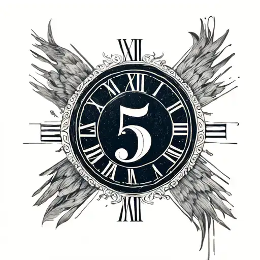 Roman Numeral 5 tattoo design idea