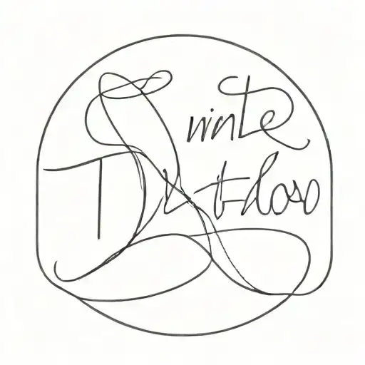 simple but stylish font tattoo design idea