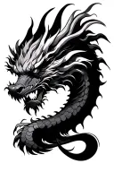 japanese dragon souls like bicep sleeve tattoo design idea