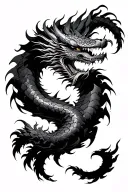 japanese dragon souls like bicep sleeve tattoo design idea