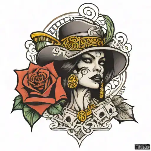 chicano style money tattoo design idea