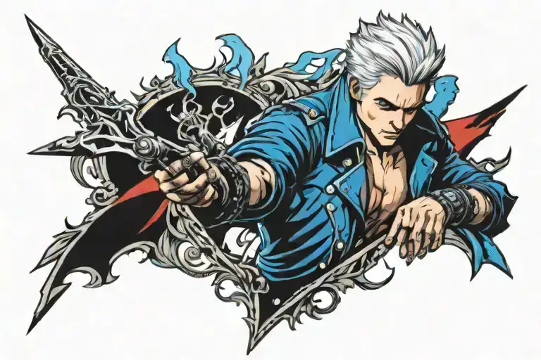 Devil May Cry 5 Vergil tattoo design idea