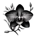 Orchid cuff tattoo design idea