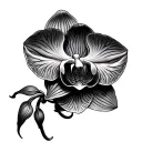 Orchid cuff tattoo design idea
