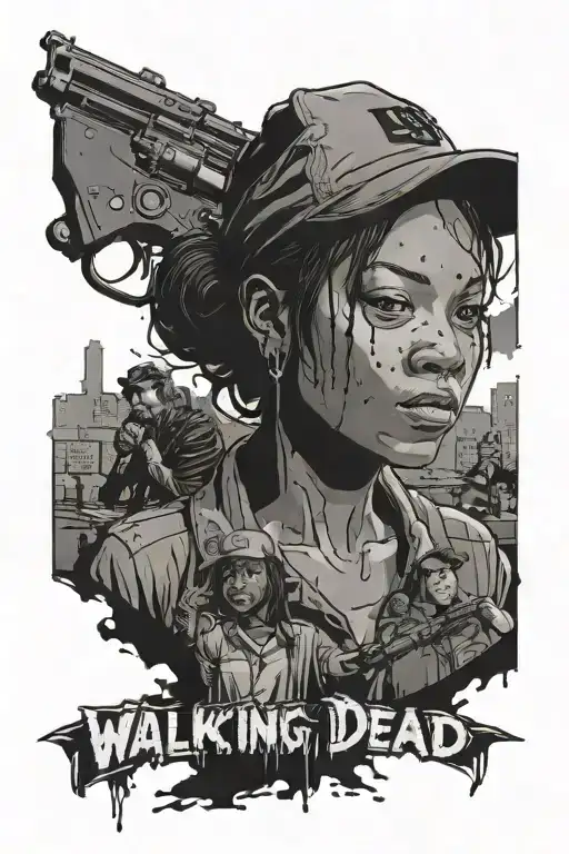 clemetine from the walking dead tattoo design idea