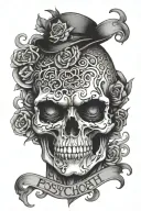 the word psychopath  tattoo design idea