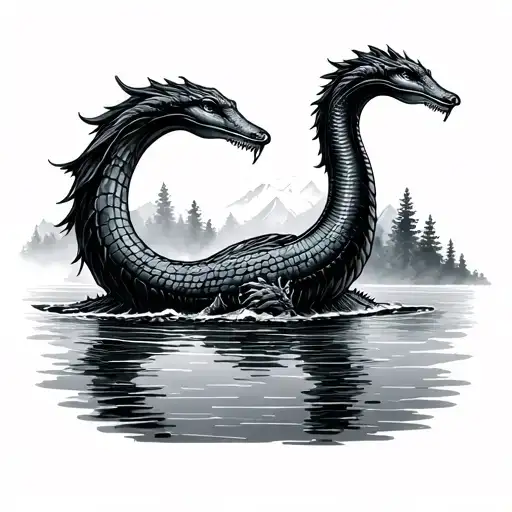 arm loch ness tattoo design idea